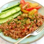 Paleo “Pasta” Sauce: Lamb, Tomatoes, Olives