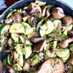 Zucchini, Leek & Mushroom Stir Fry